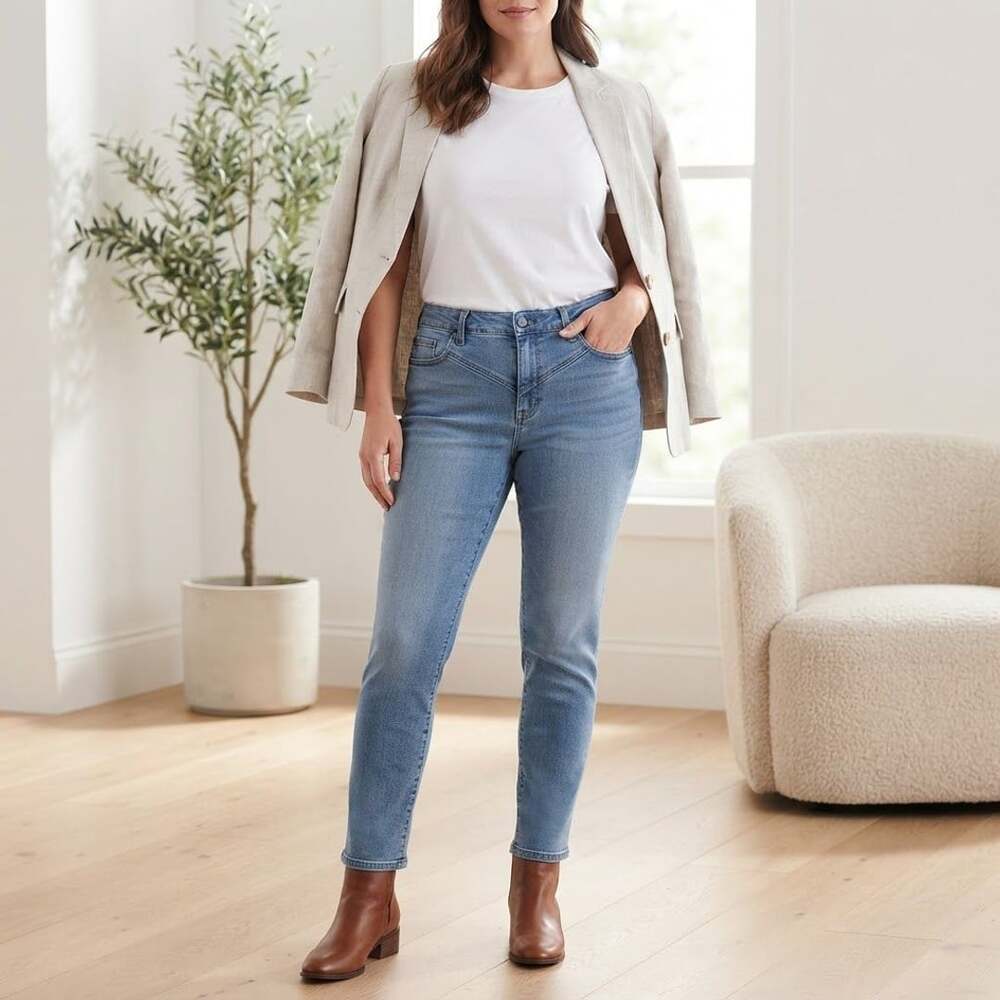 Talbots Flawless High Rise Slim Ankle Jeans, Size 16W